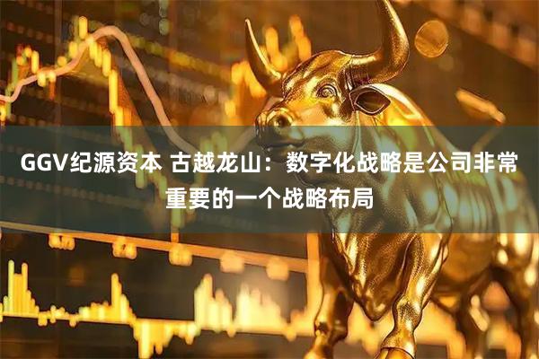 GGV纪源资本 古越龙山：数字化战略是公司非常重要的一个战略布局